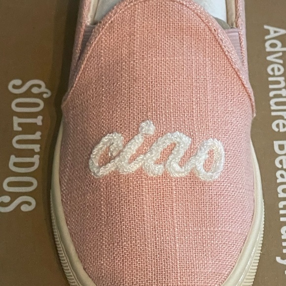 New!! Soludos Ciao Bella Slip-On Sneaker Dusty Rose - Picture 4 of 9